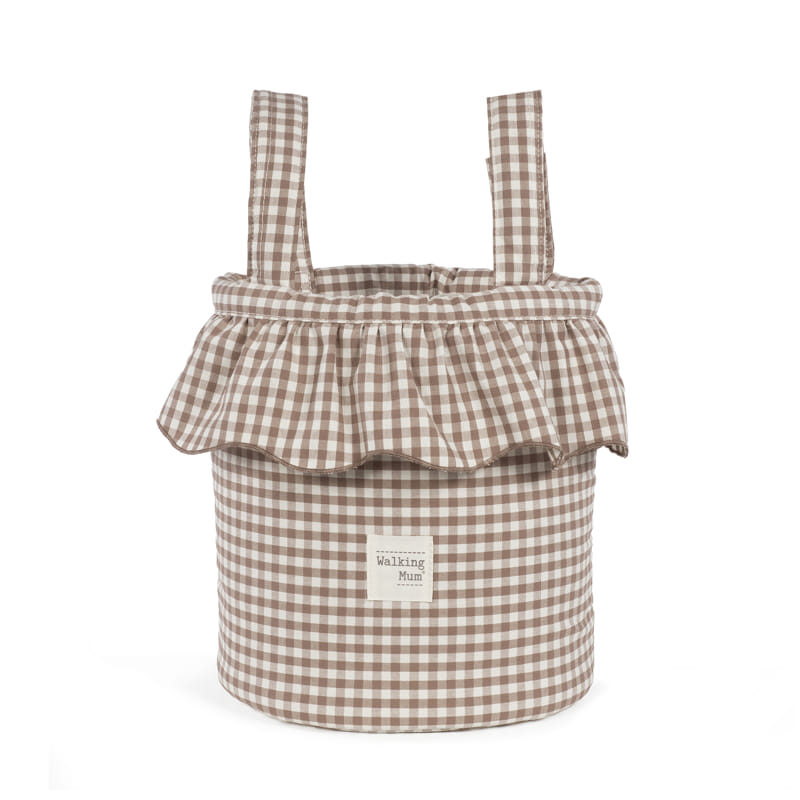 Bolsa de passeio Bucket da Walking Mum "Praliné Vichy Moka"