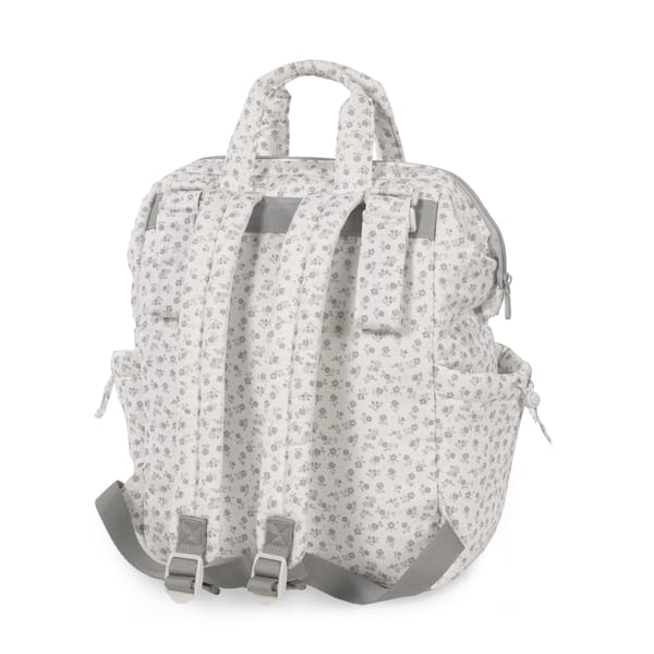 Mochila da Pasito a Pasito "Little Bloom Flowers Grey"