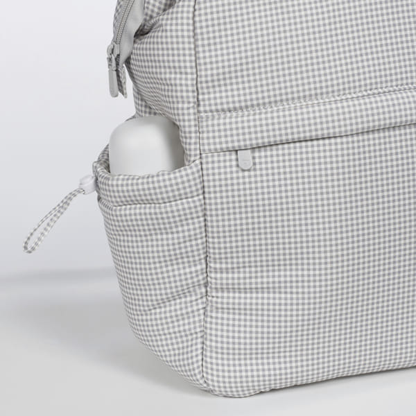 Mochila da Pasito a Pasito "Little Bloom Vichy Grey"