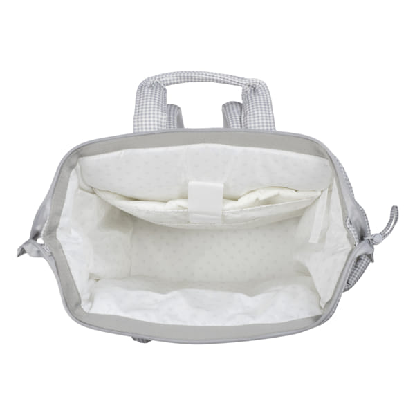 Mochila da Pasito a Pasito "Little Bloom Vichy Grey"