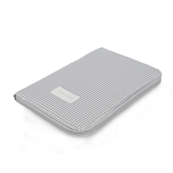 Porta-documentos da Pasito a Pasito “Little Bloom Vichy Grey"