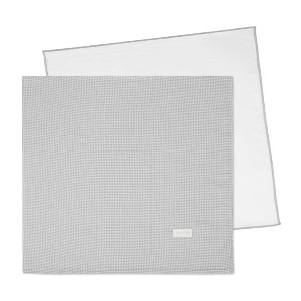 Conjunto 2 Musselinas 70 x 70 cm da Pasito a Pasito " Little Bloom Vichy Grey"