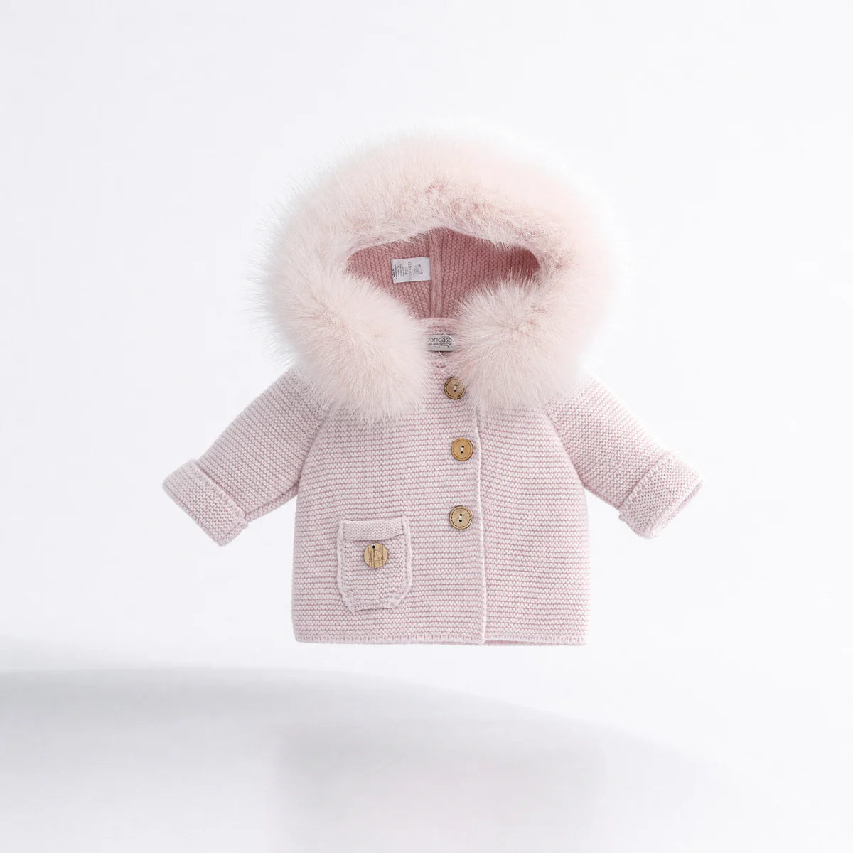 Abrigo malha rosa com pelo da Pangasa "Soft"