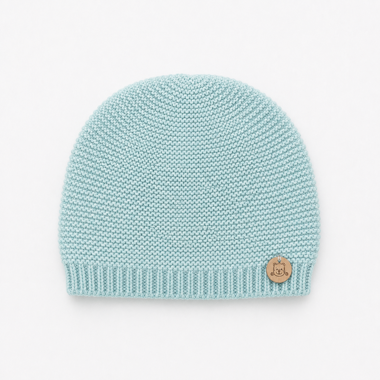 Conjunto recém-nascido verde água e castanho e gorro da Pangasa "Vichy Mood"