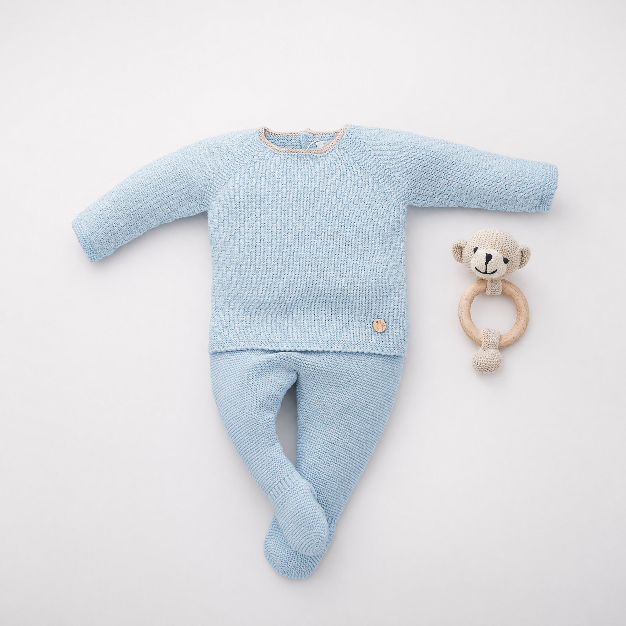 Conjunto recém-nascido azul da Pangasa "Sand"