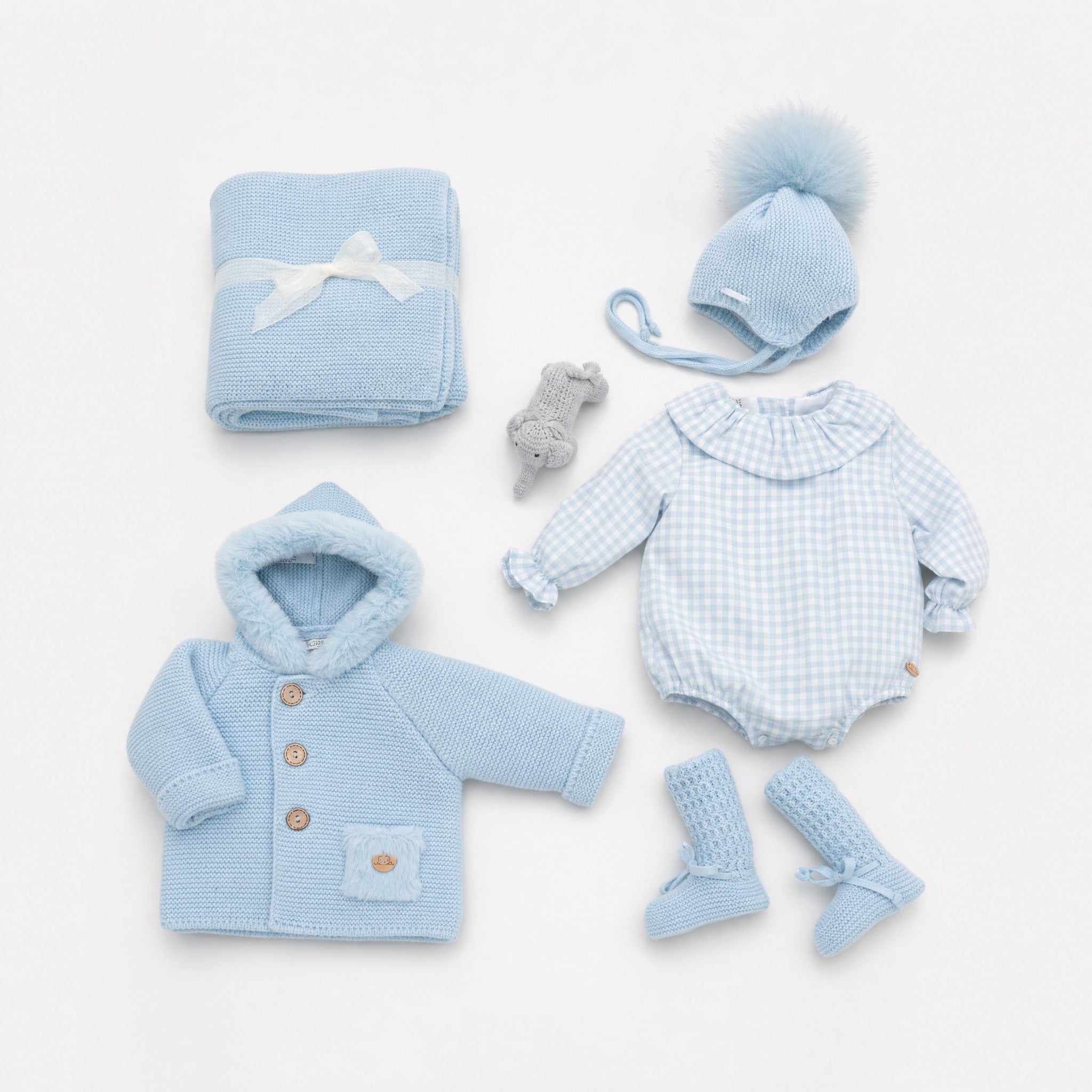 Fofo com estampado vichy azul da Pangasa "Soft"
