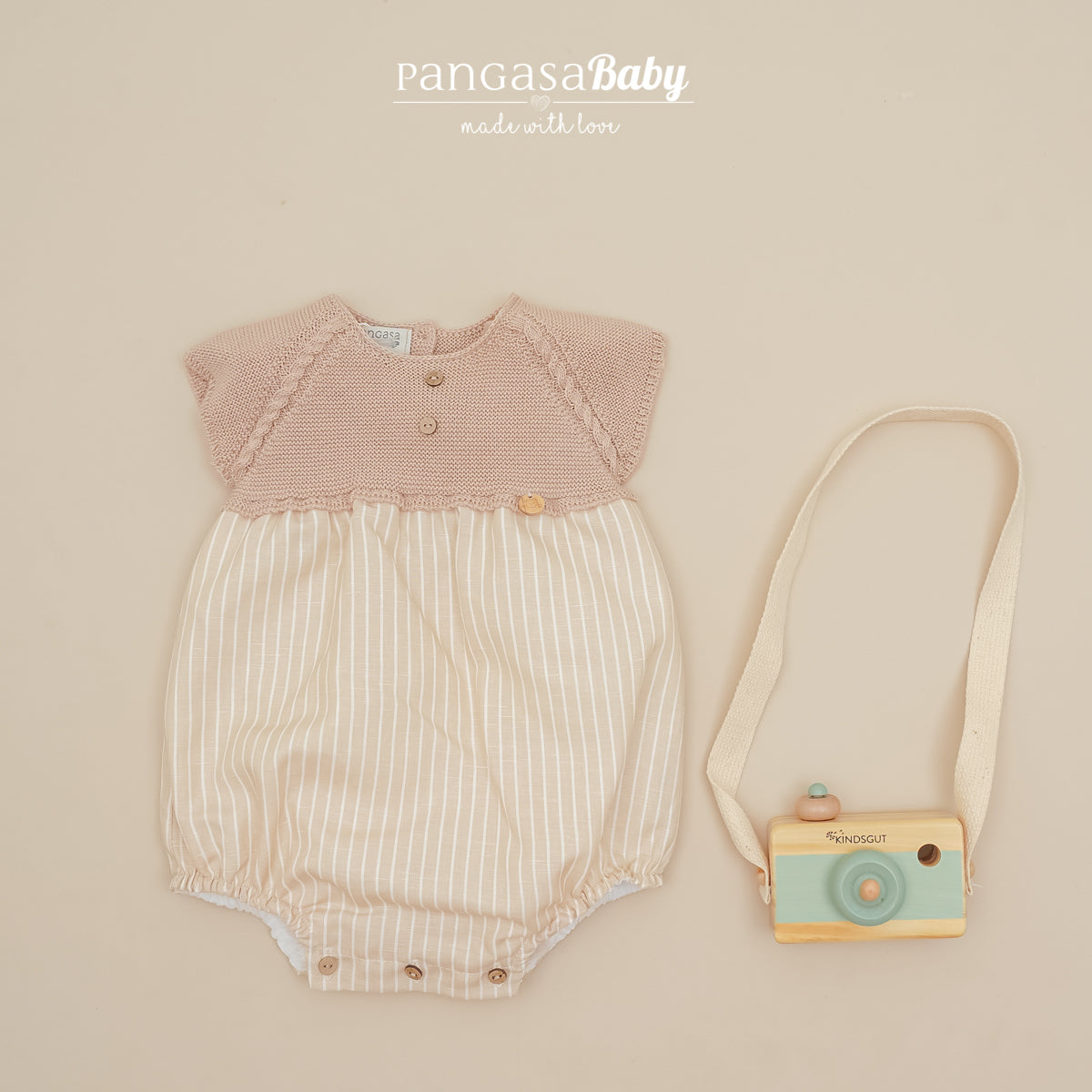 Fofo combinado camel para bebé da Pangasa