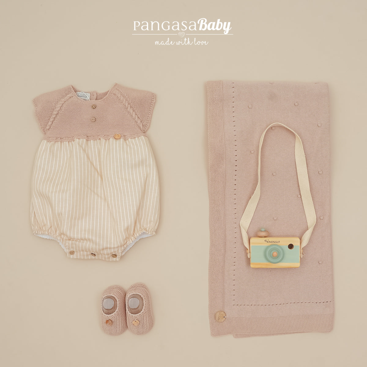 Fofo combinado camel para bebé da Pangasa