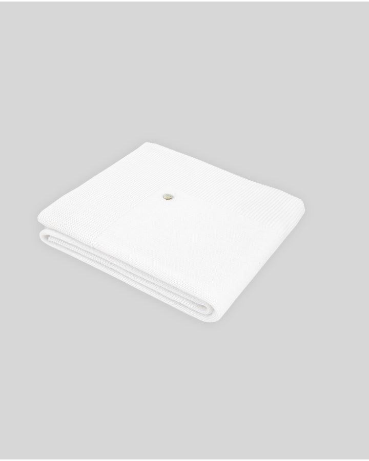 Manta em malha branca da Paz Rodriguez "Essencial"