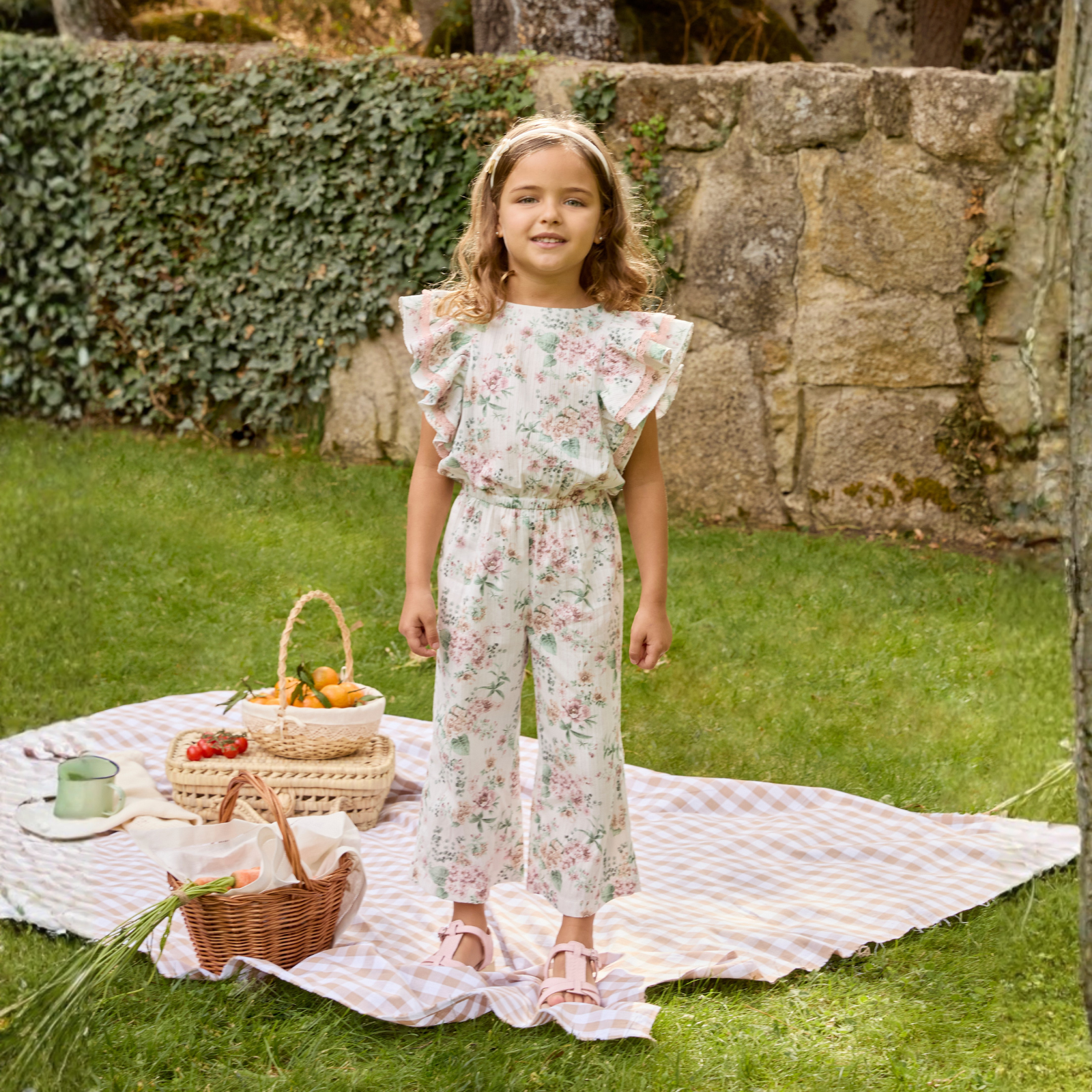 Macacão floral para menina da Martín Aranda "Toronto"