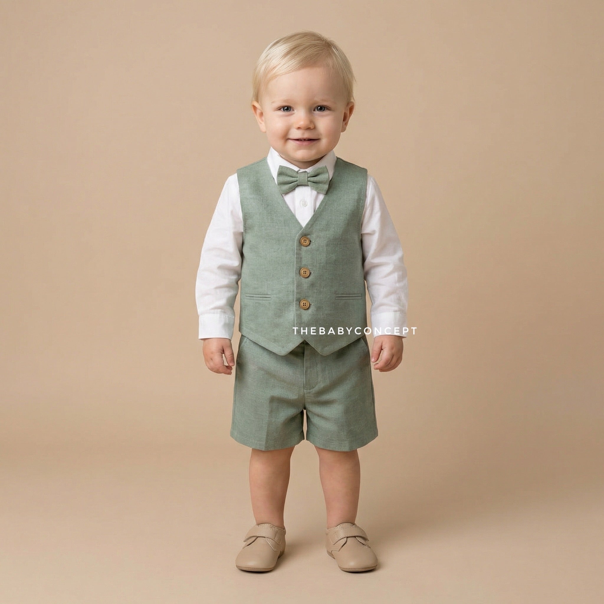 Colete linho verde militar cerimónia da Niseret