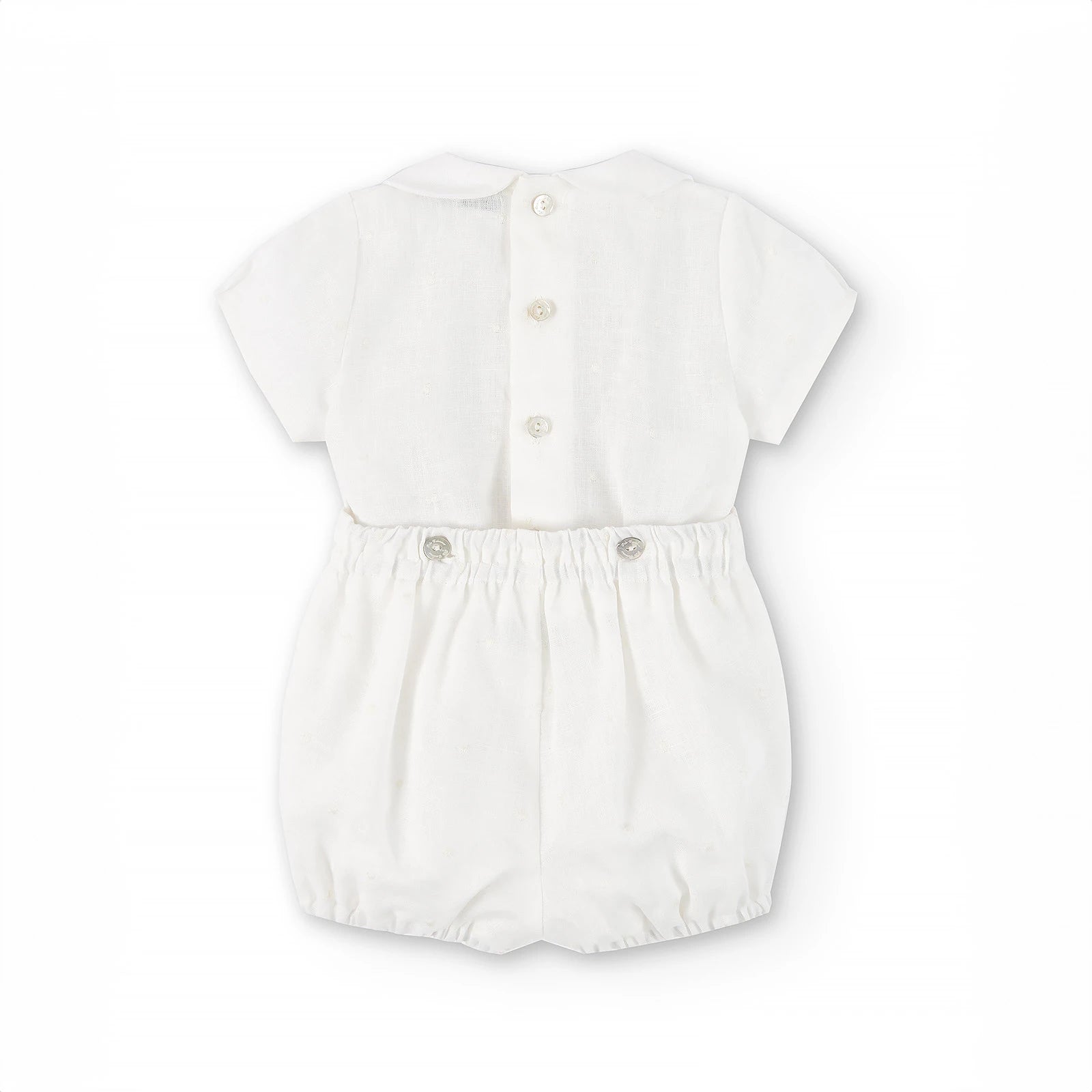 Conjunto blusa e calção de linho pérola "The Baby Concept"