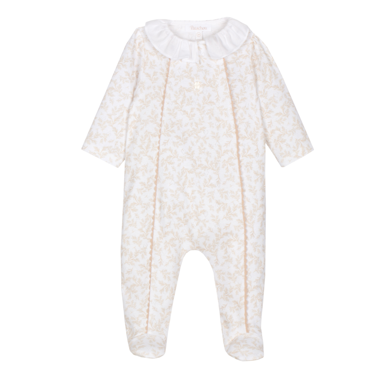 Babygrow em malha para menina cor bege da Patachou "Nature"