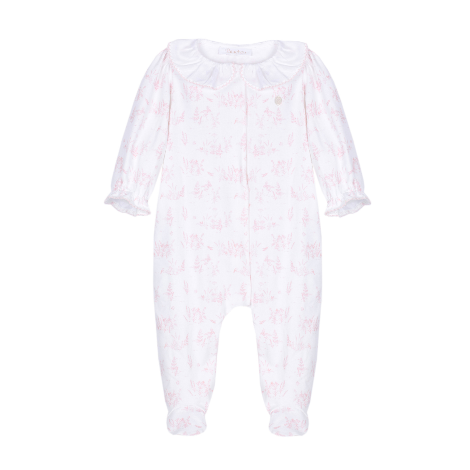 Babygrow em malha para menina cor rosa da Patachou "Pink"