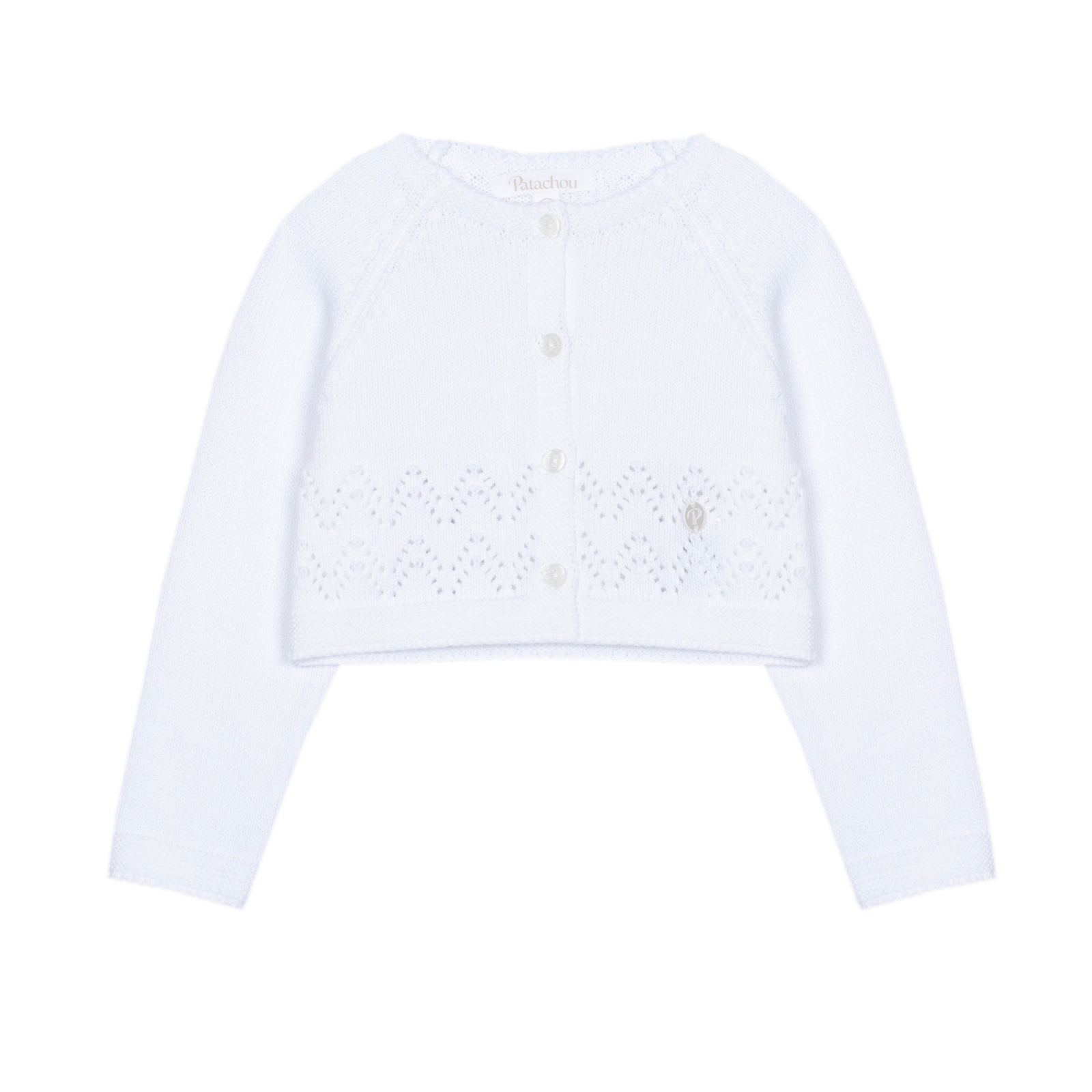 Bolero em malha branco da Patachou "Pale Pink"