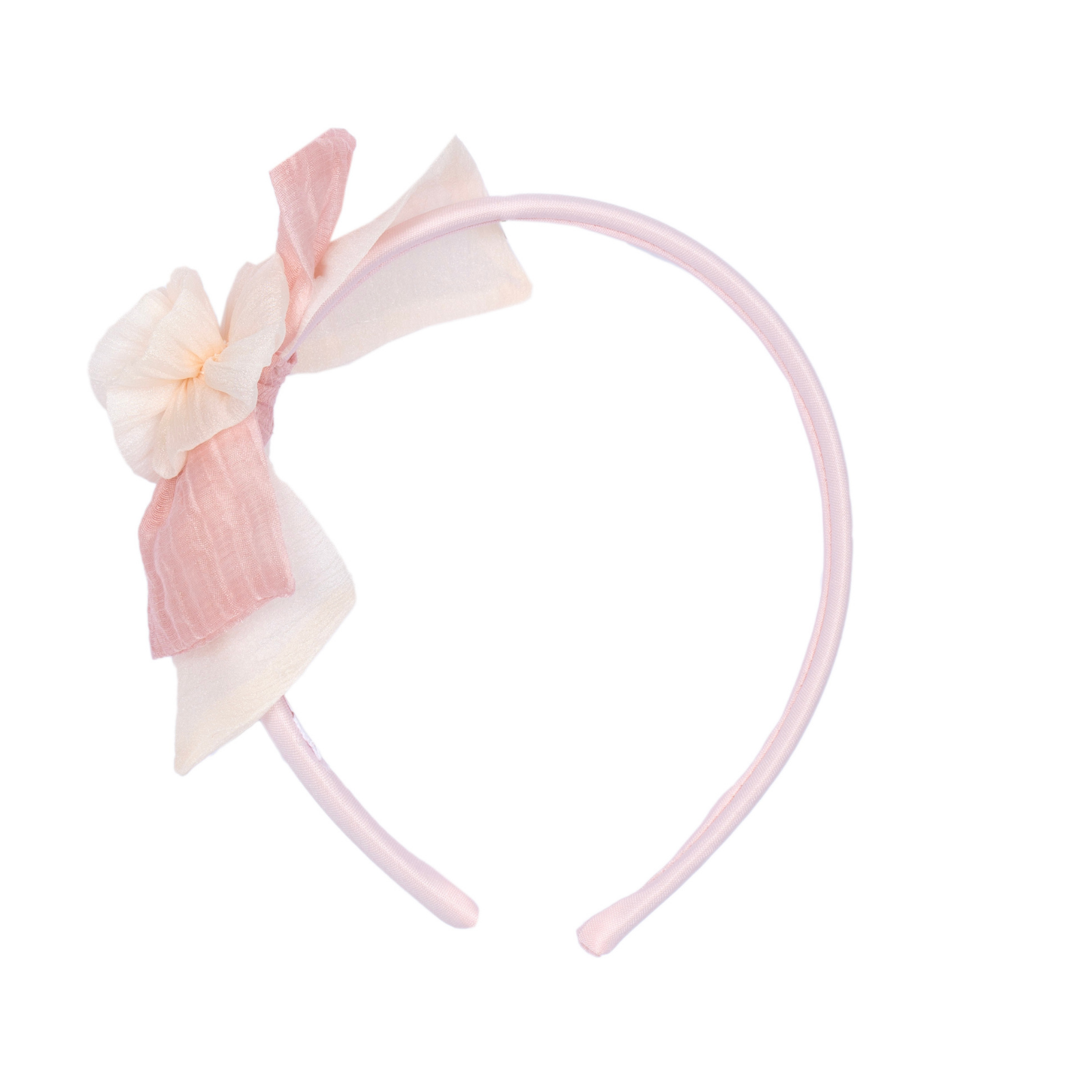 Bandolete tom coral com laço e flor da Patachou "Girl"