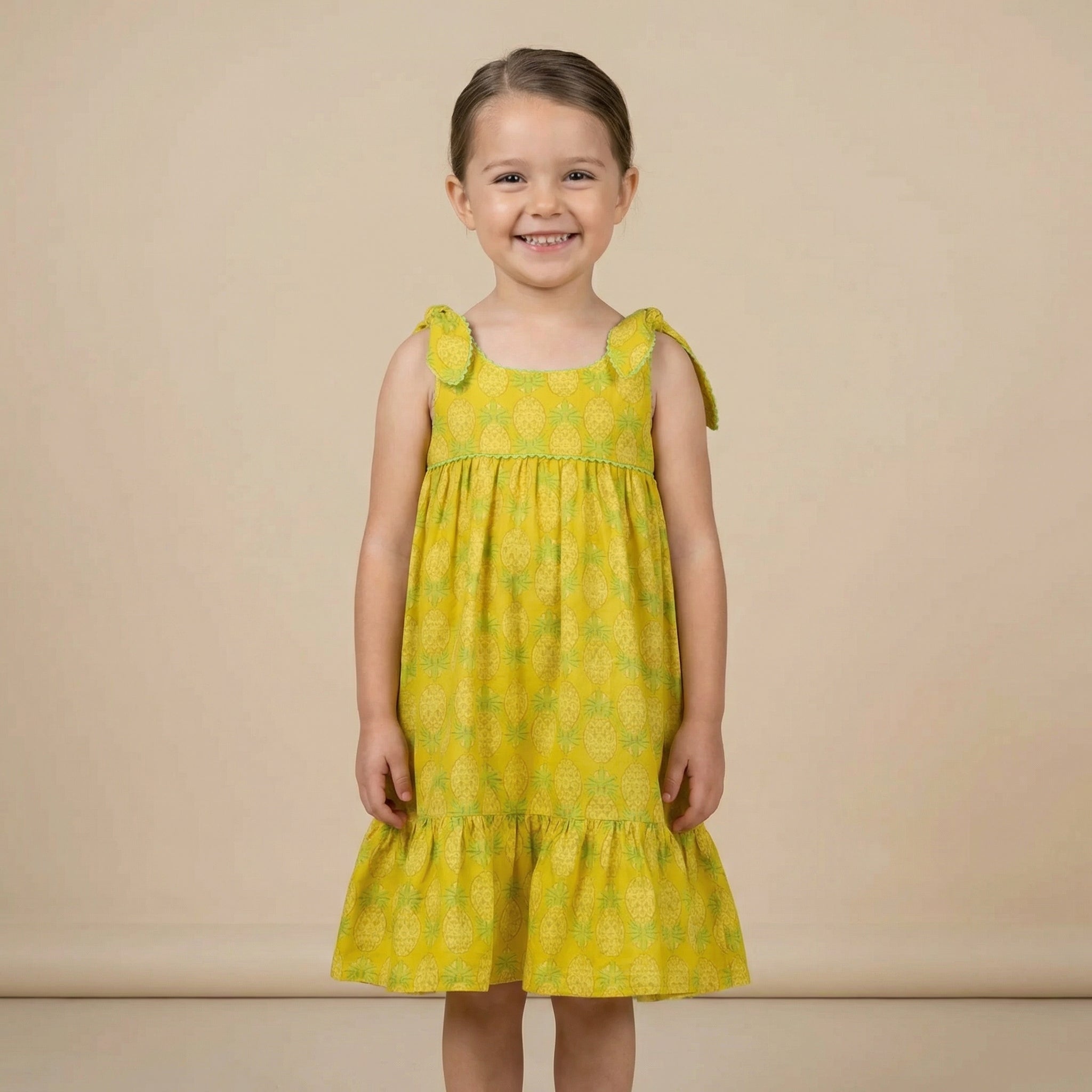 Vestido alça com estampado para menina Fina Ejerique "YELLON"