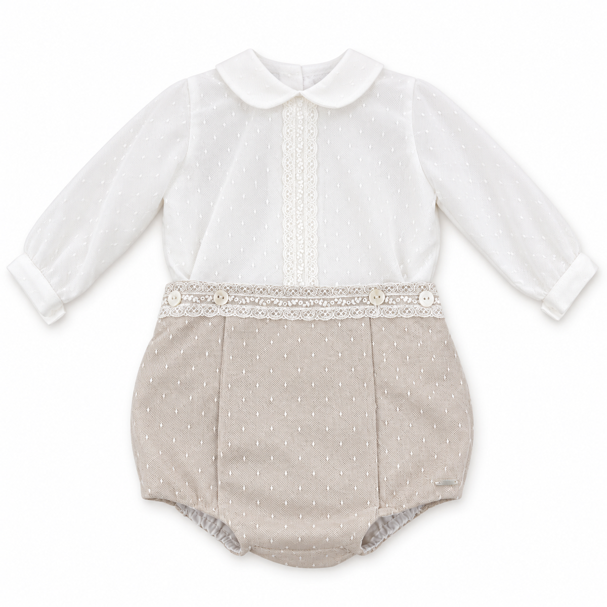 Conjunto blusa e calção em tule para cerimónia da Niseret