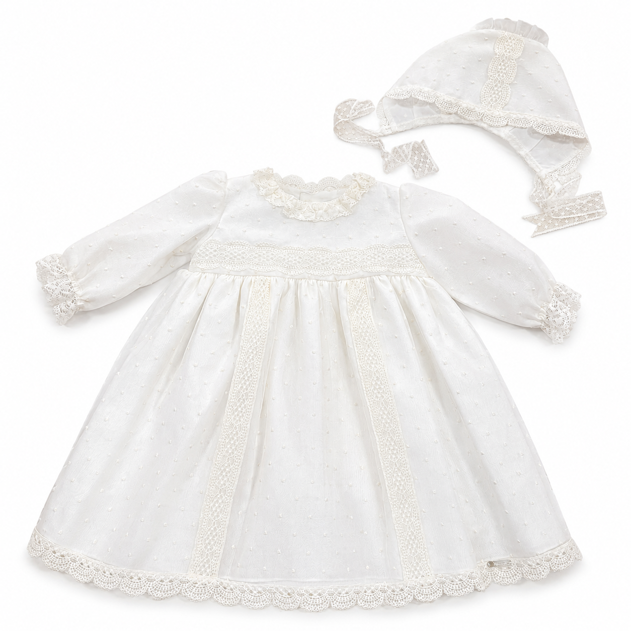 Vestido de organza e plumeti de cerimónia da Niseret