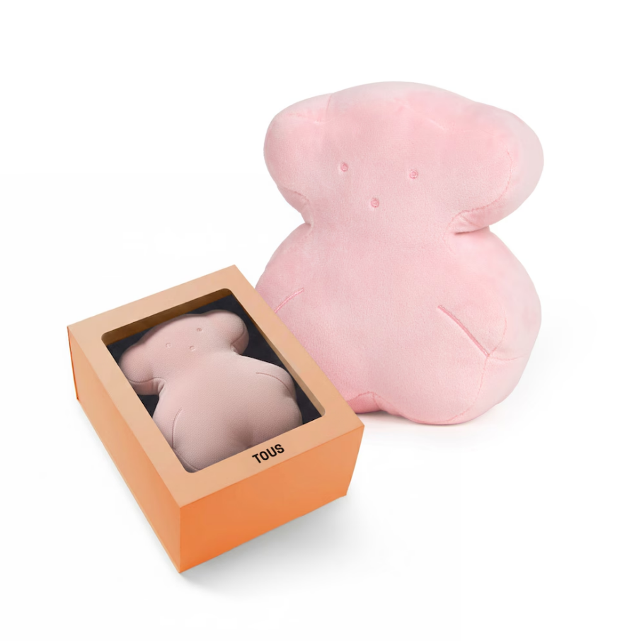 Urso de peluche rosa da Tous
