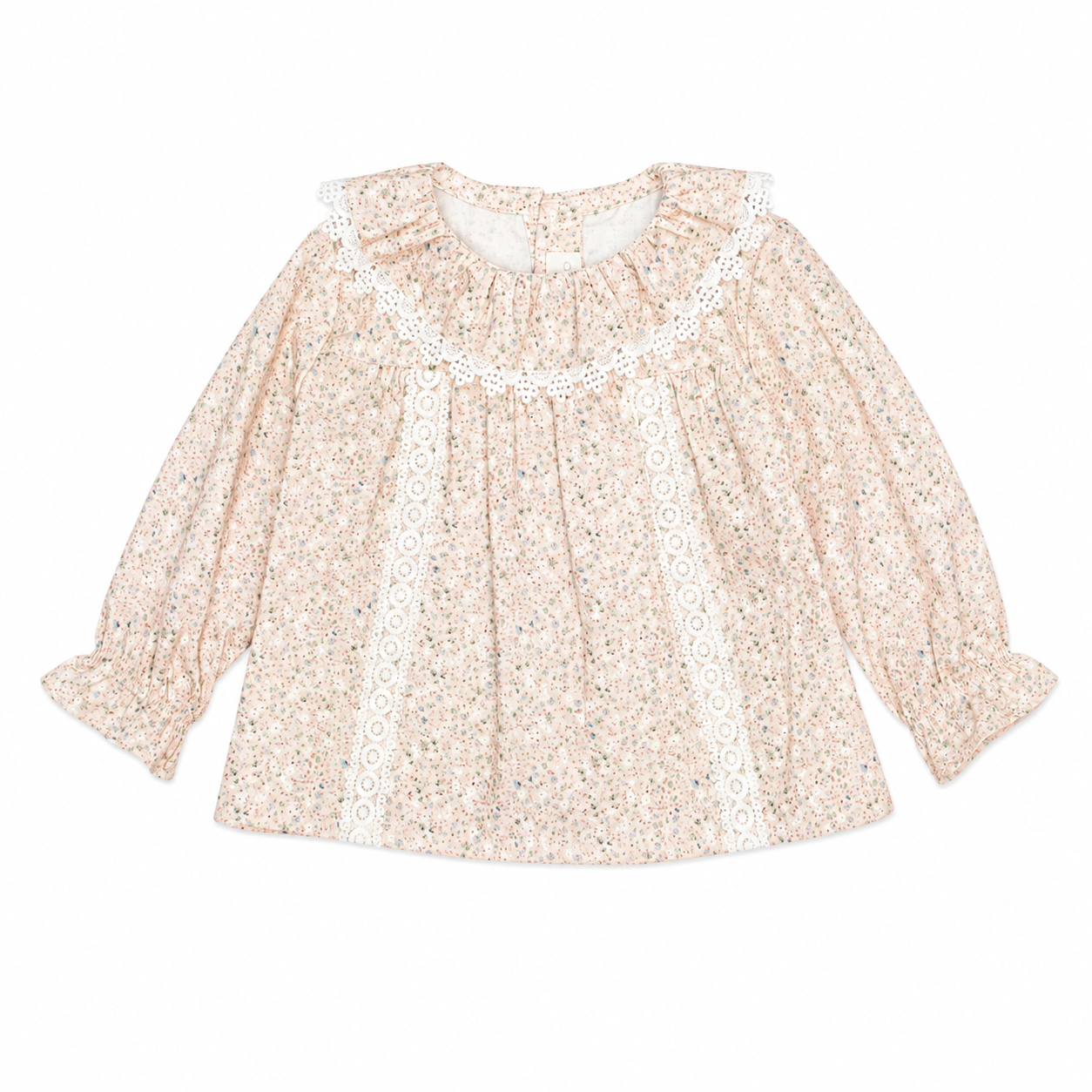 Conjunto camisa estampada floral e calça perola para menina da Fina Ejerique "Pink"