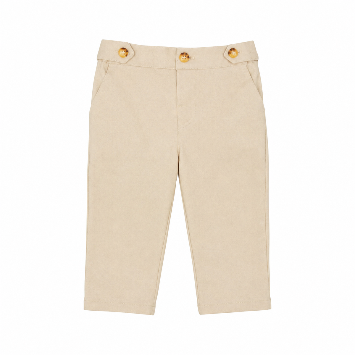 Conjunto camisa xadrez e calça bege menino da Fina Ejerique
