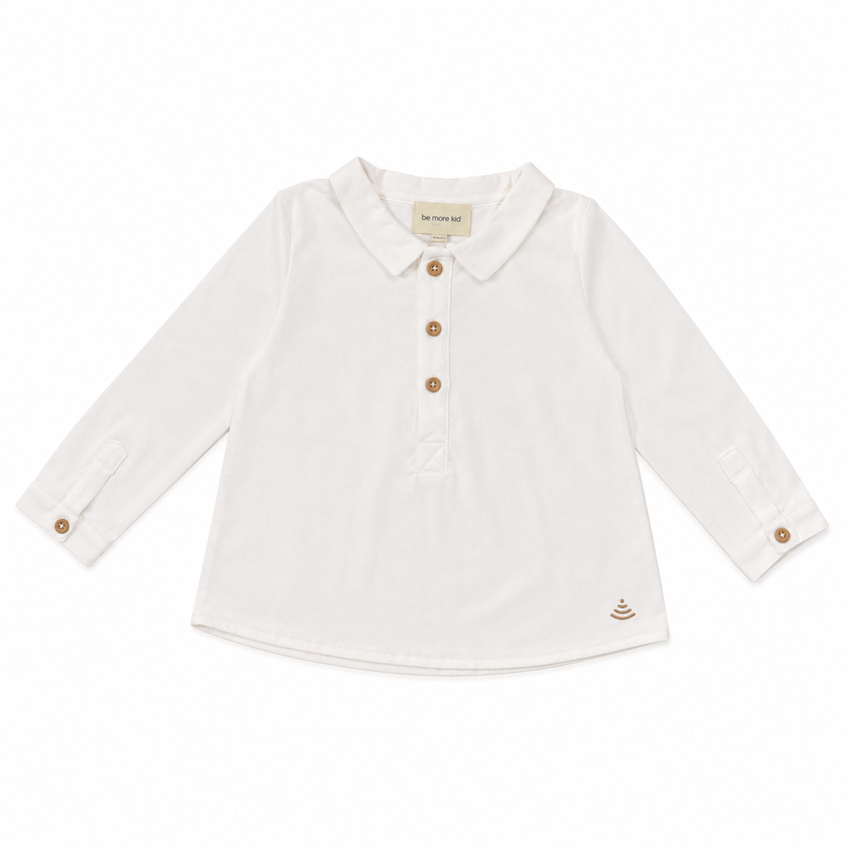 Conjunto camisa perola e calções castanhos de menino da Fina Ejerique "Jade oak"
