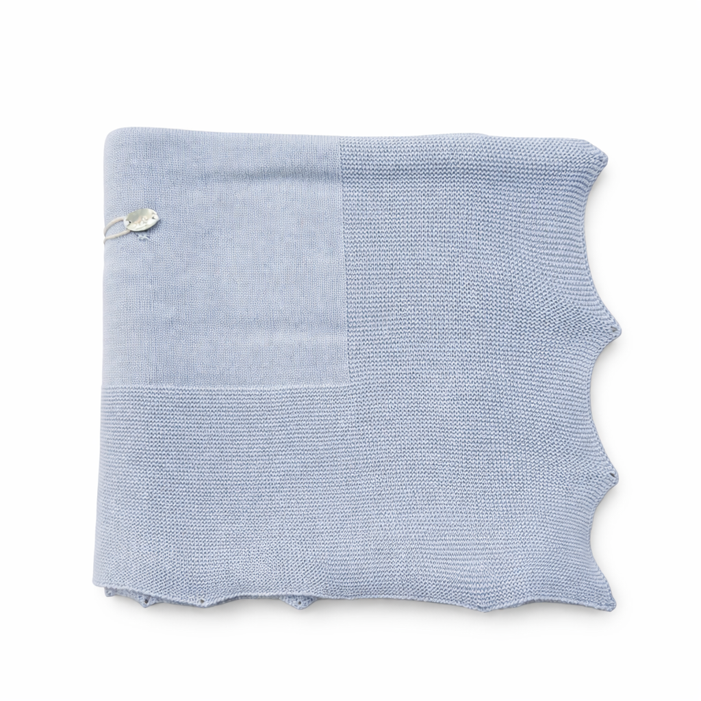 Manta azul bebé para recém-nascido da Martín Aranda "Montreal"