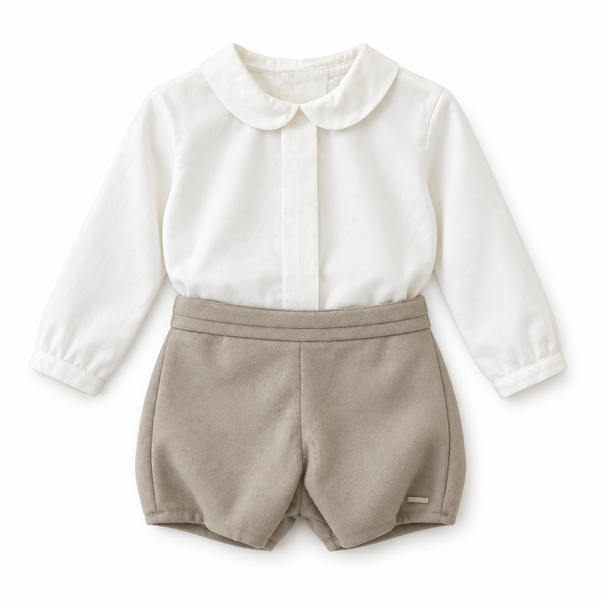 Conjunto blusa e calção veludo de cerimónia da Niseret