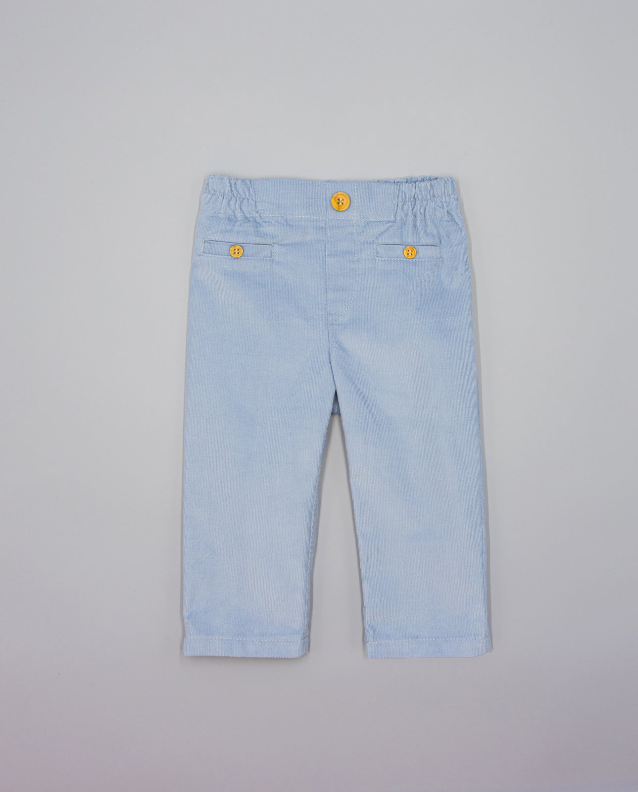 Conjunto camisa xadrez azul e calça em veludo azul "Blue"