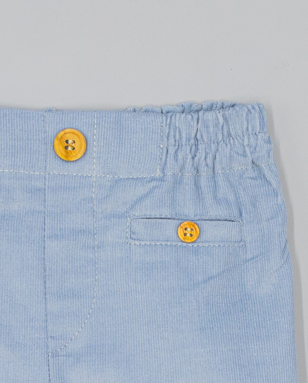 Conjunto camisa xadrez azul e calça em veludo azul "Blue"