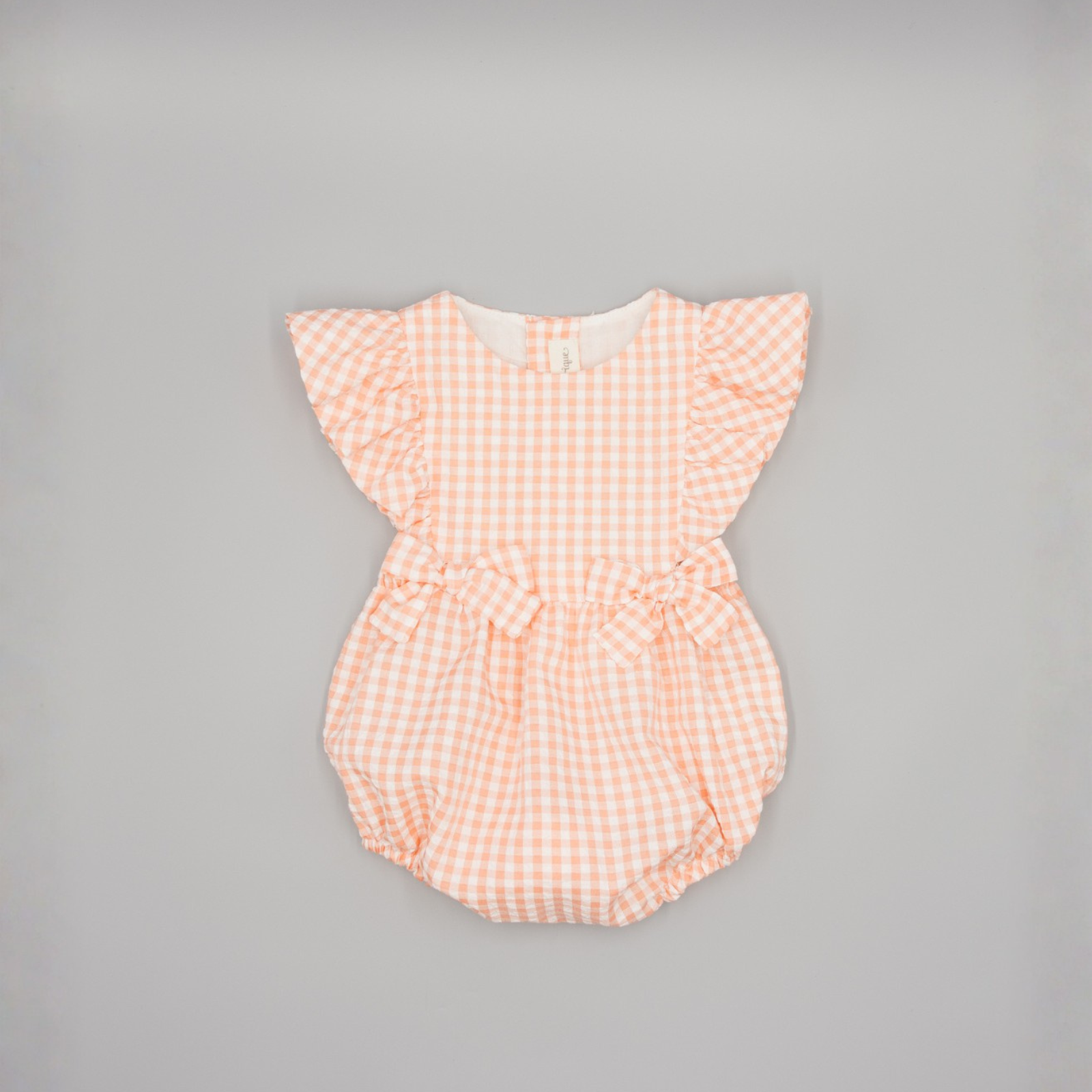 Fofo vichy cor salmão para menina Fina Ejerique "PINK"