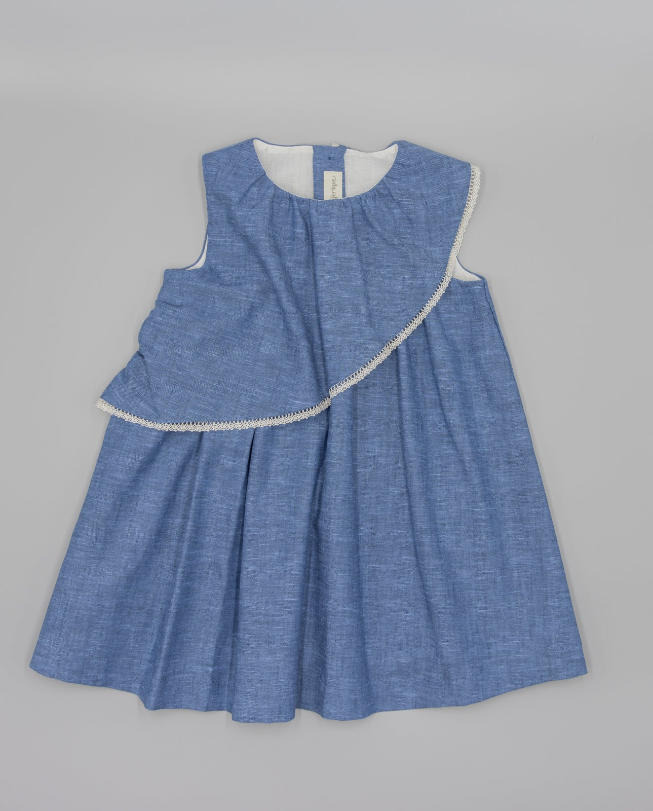Vestido de chama azul para menina da Fina Ejerique "NAVY"
