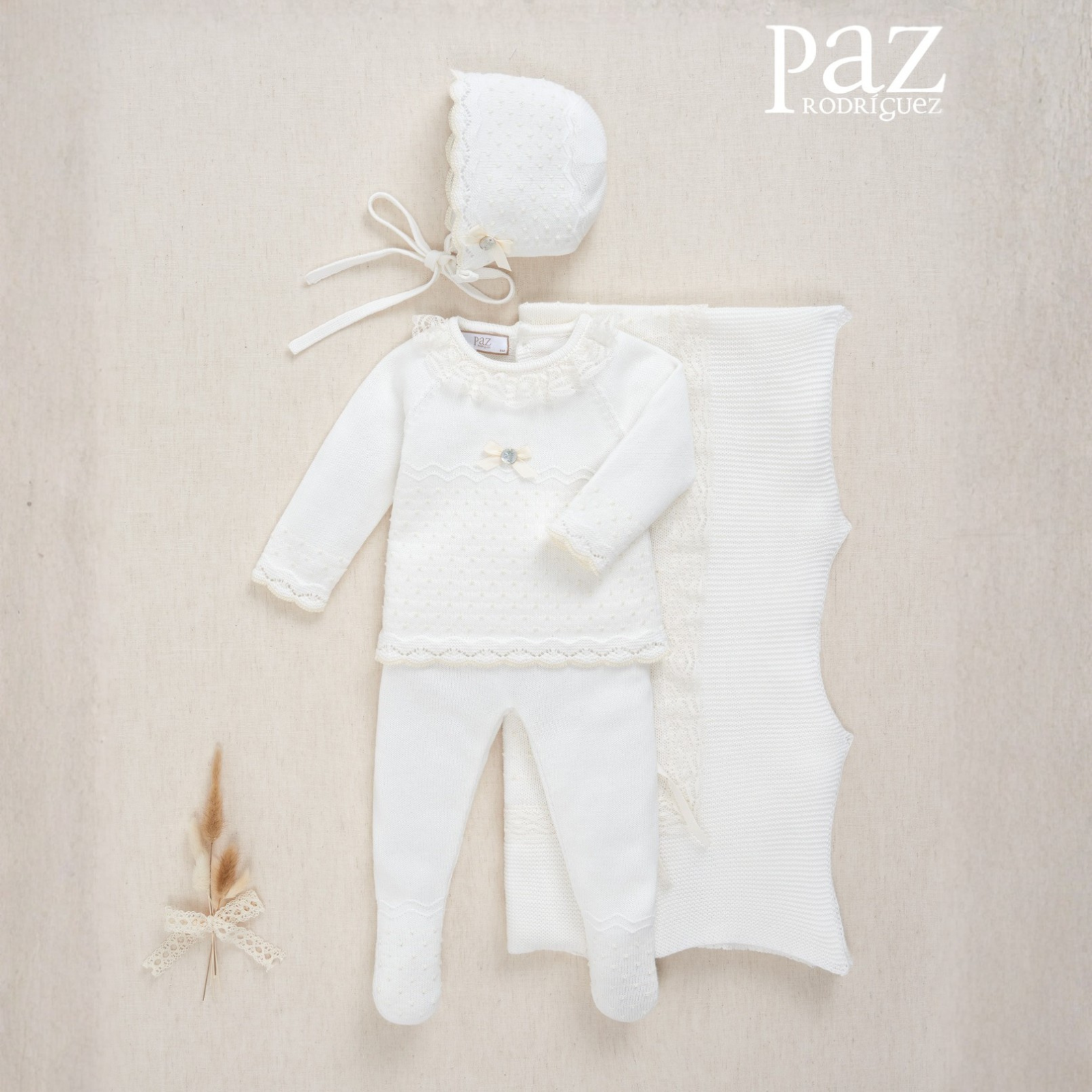 Conjunto recém nascido menina pérola da Paz Rodriguez "Paz"