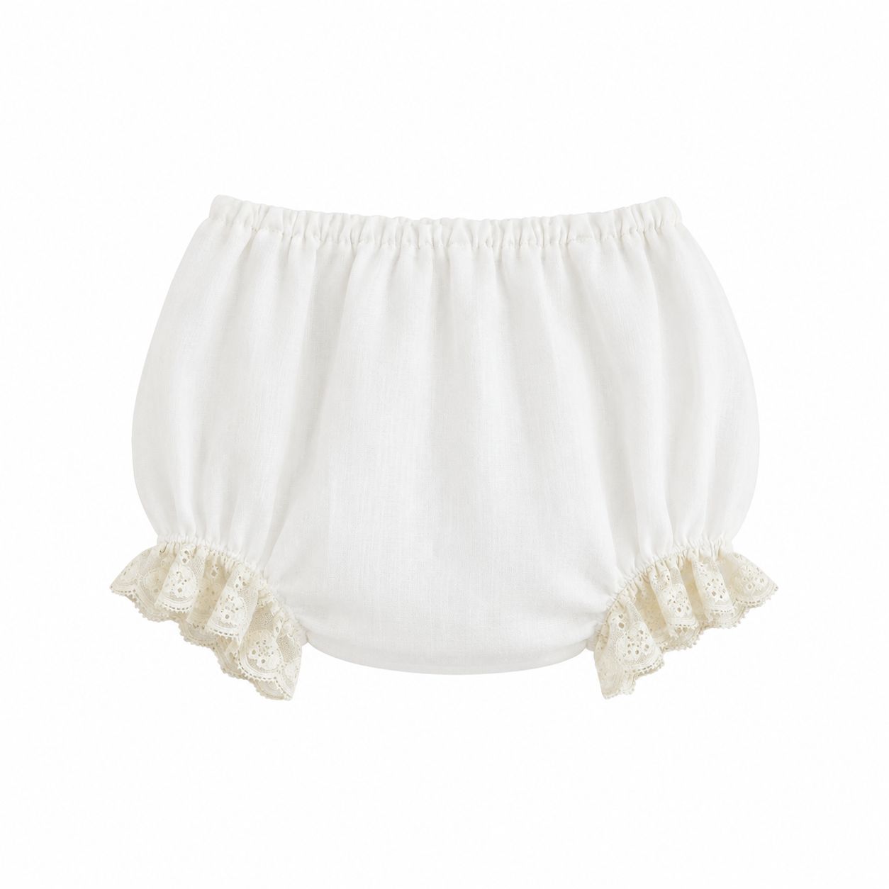 Vestido e tapa fraldas cerimónia com renda valenciana da "The Baby Concept"