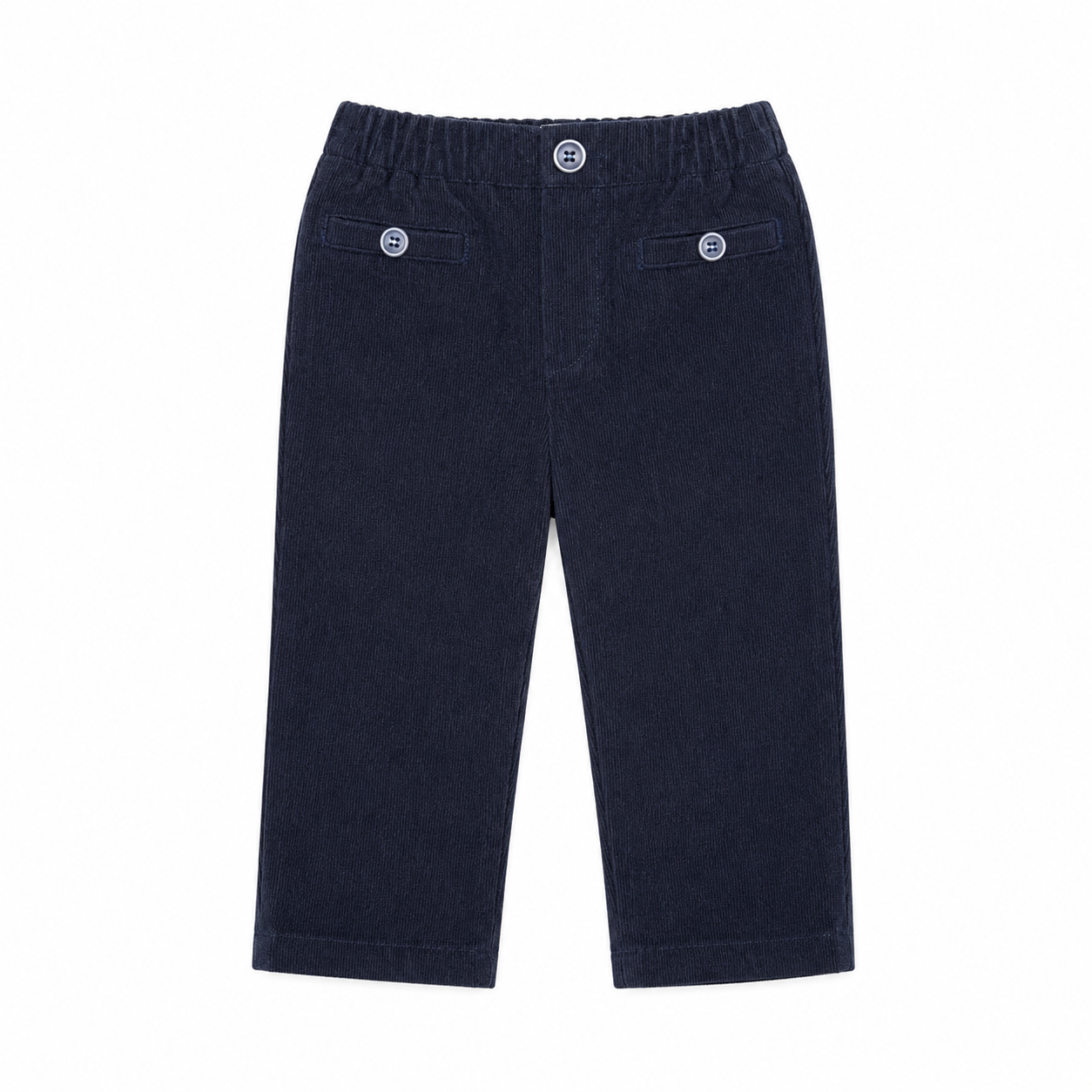 Conjunto camisa azul e calça azul marinho de menino da Fina Ejerique