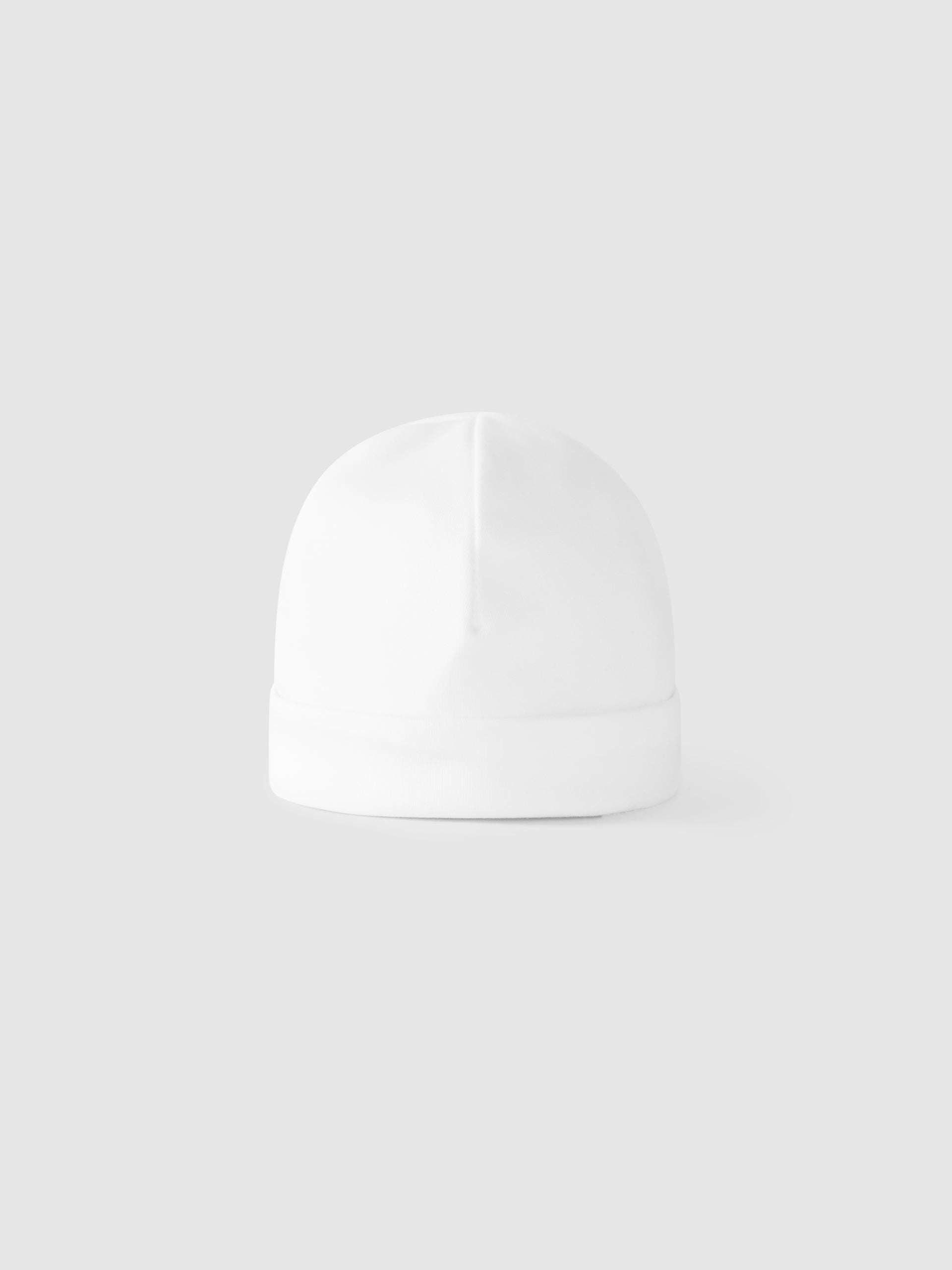 Gorro branco recém-nascido da Laranjinha