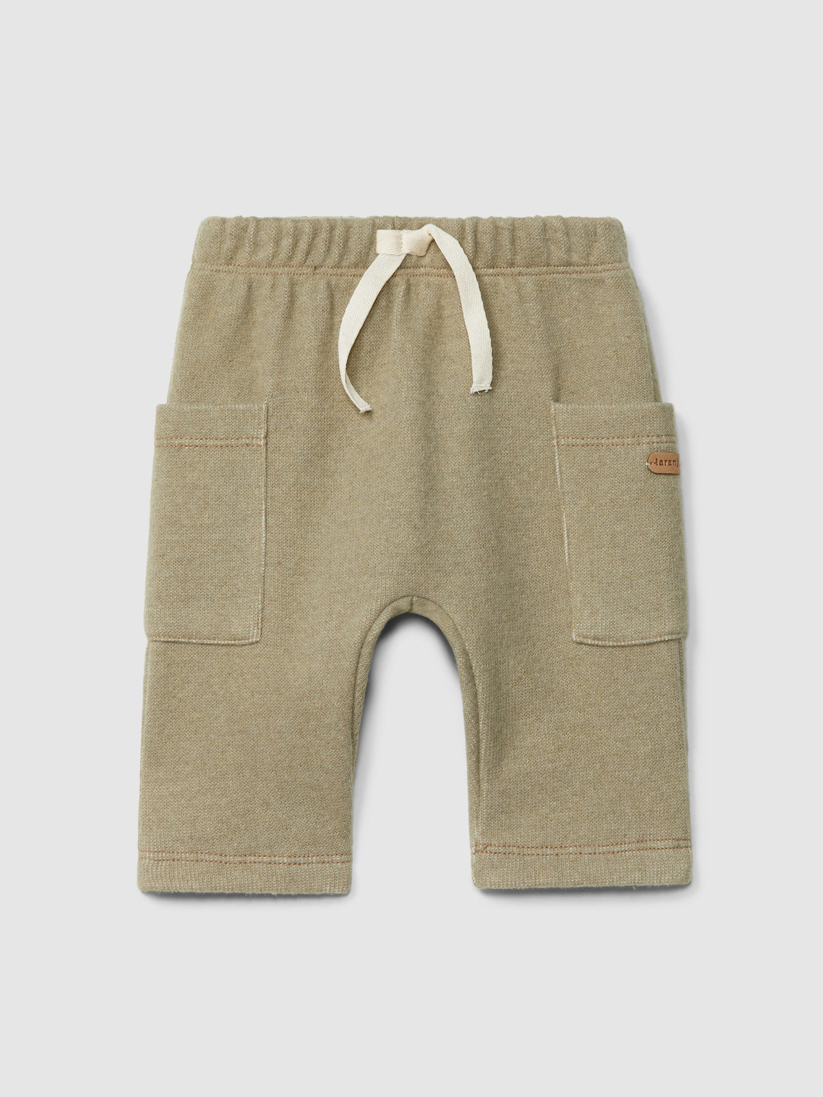 Conjunto camisola bege com carrinho e calça de malha da Laranjinha