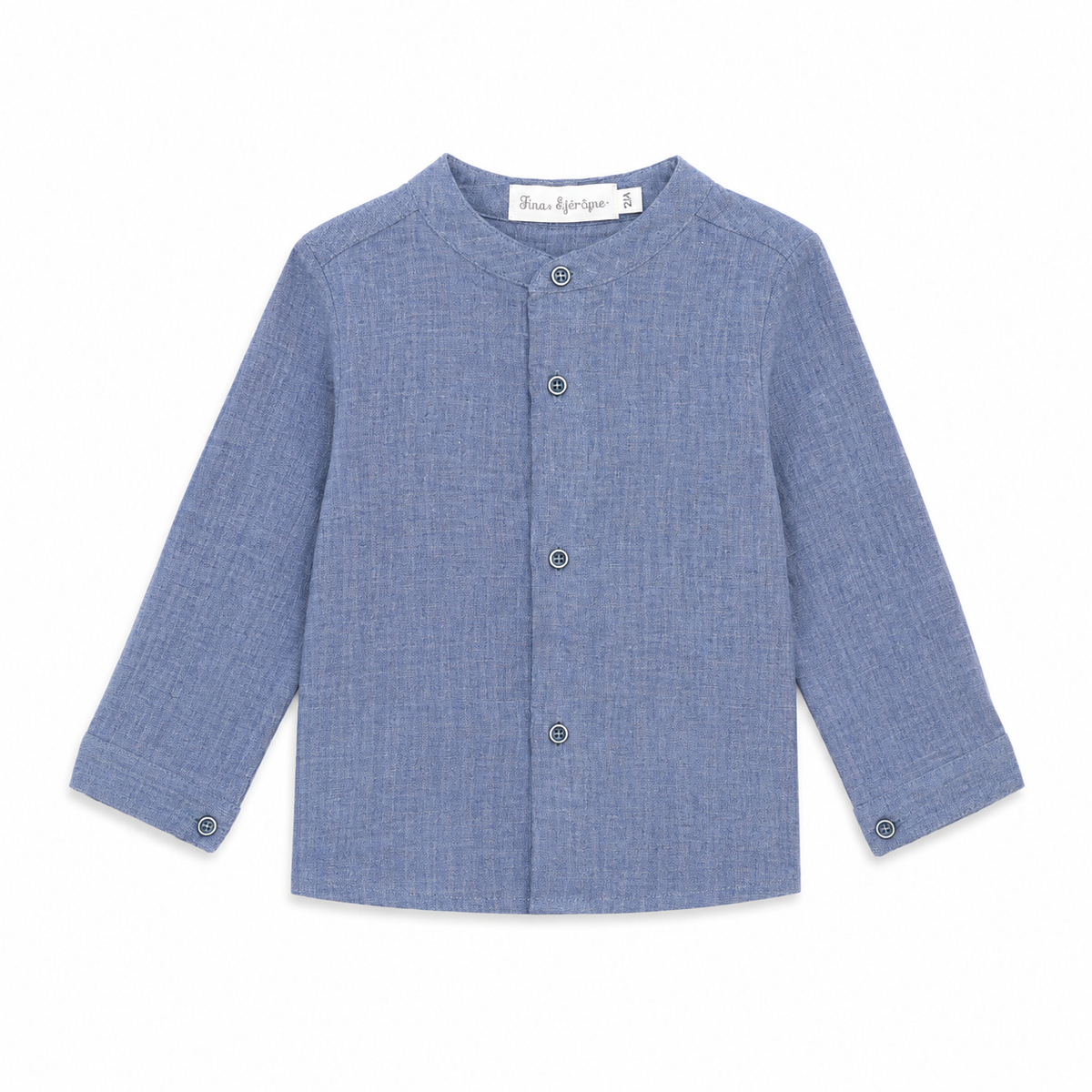 Conjunto menino camisa azul e calça cinza da Fina Ejerique "BLUE"