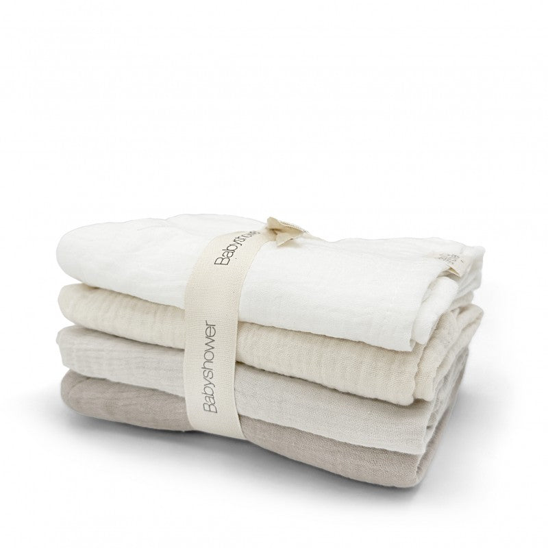 Pack 4 musselines da Babyshower "Little Colors"