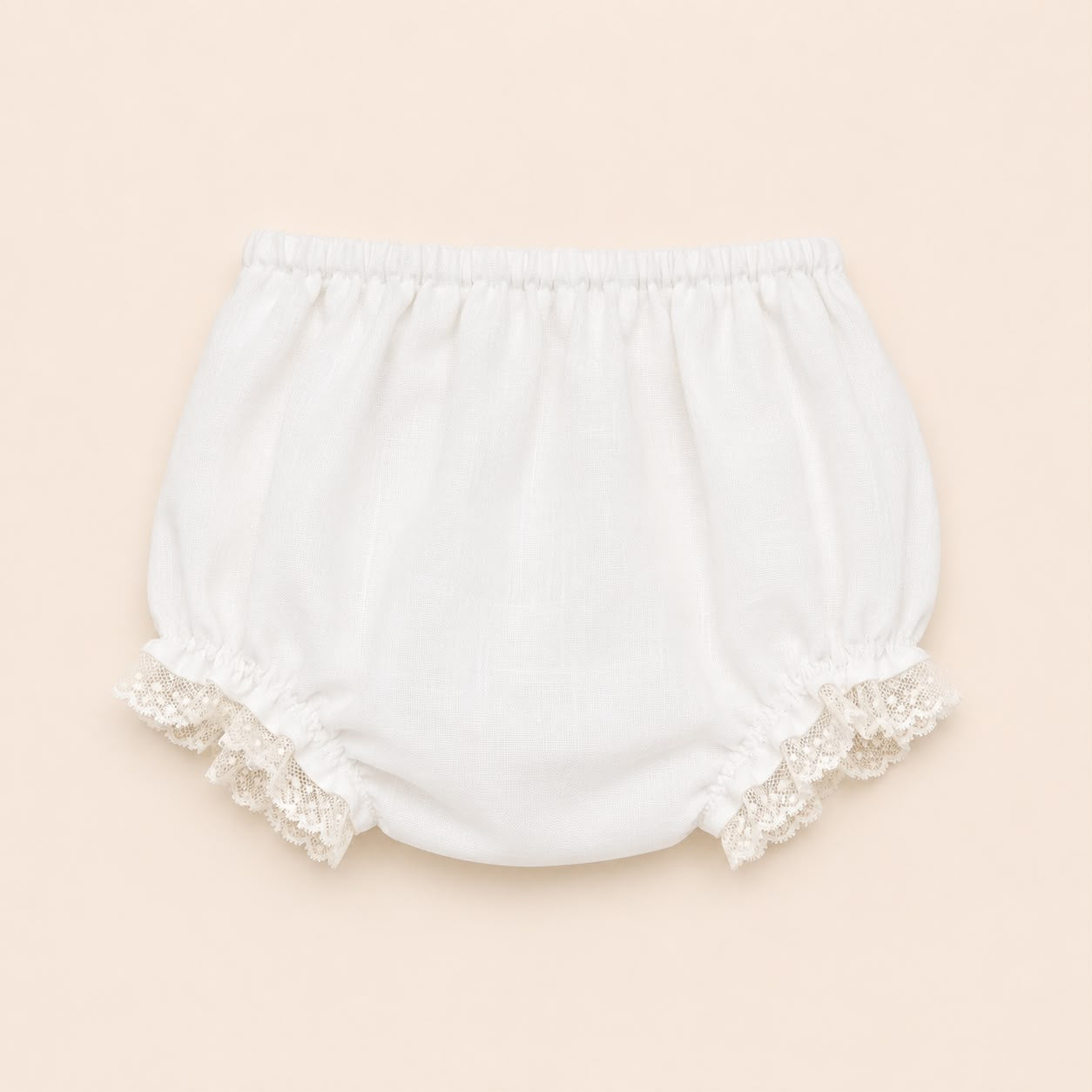 Vestido cerimónia em linho com renda "The Baby Concept"