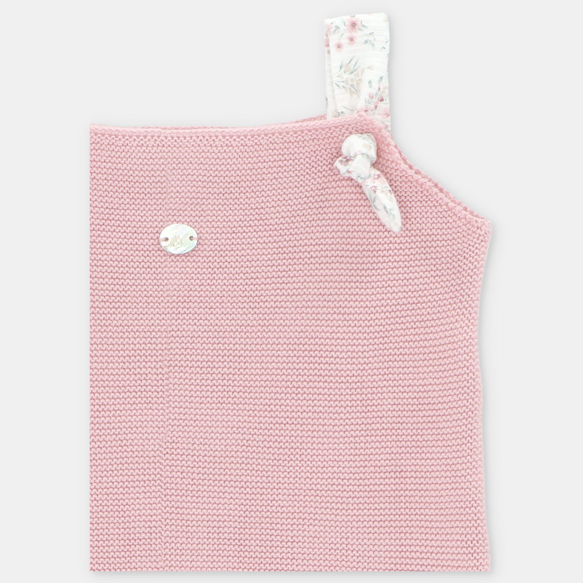 Jardineira em malha rosa para bebe menina da Martín Aranda "Toronto"