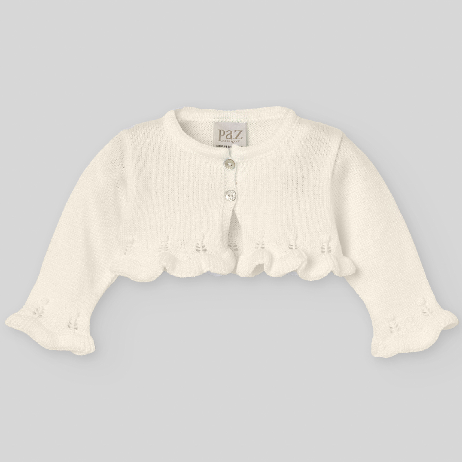 Bolero em malha pérola cerimónia da Paz Rodriguez "Alegra"