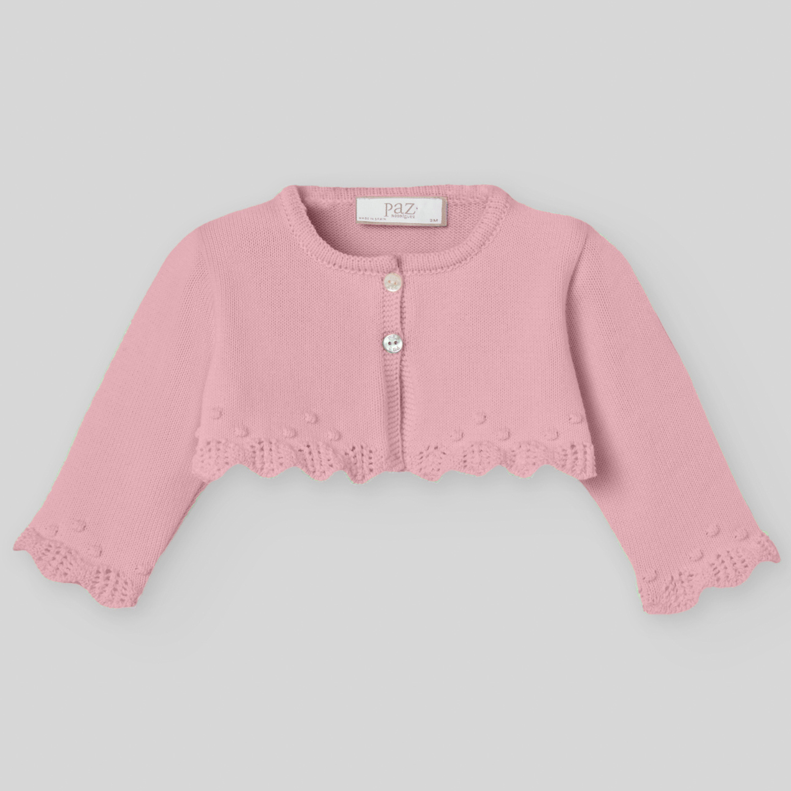 Bolero em malha rosa da Paz Rodriguez "Mimosa"