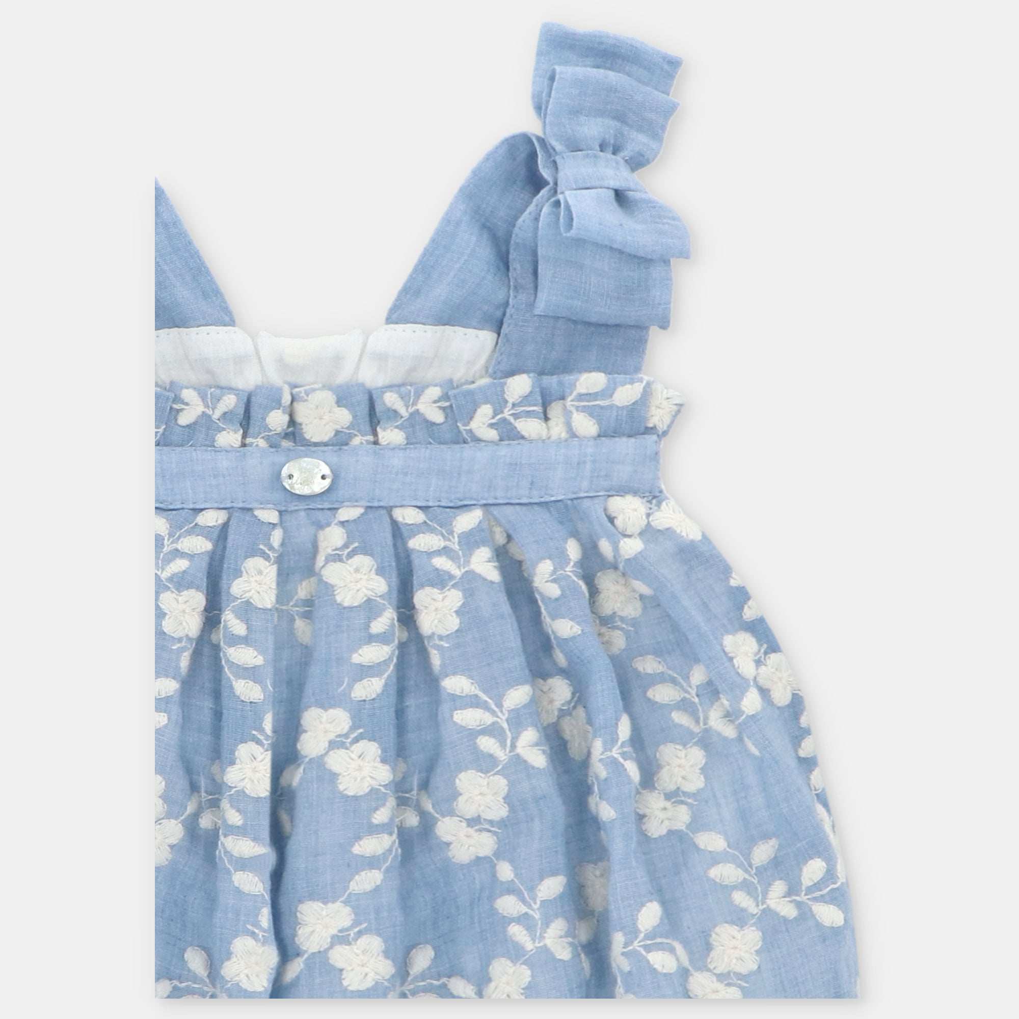 Fofo azul com bordado para bebe menina da Martín Aranda "Surrey"