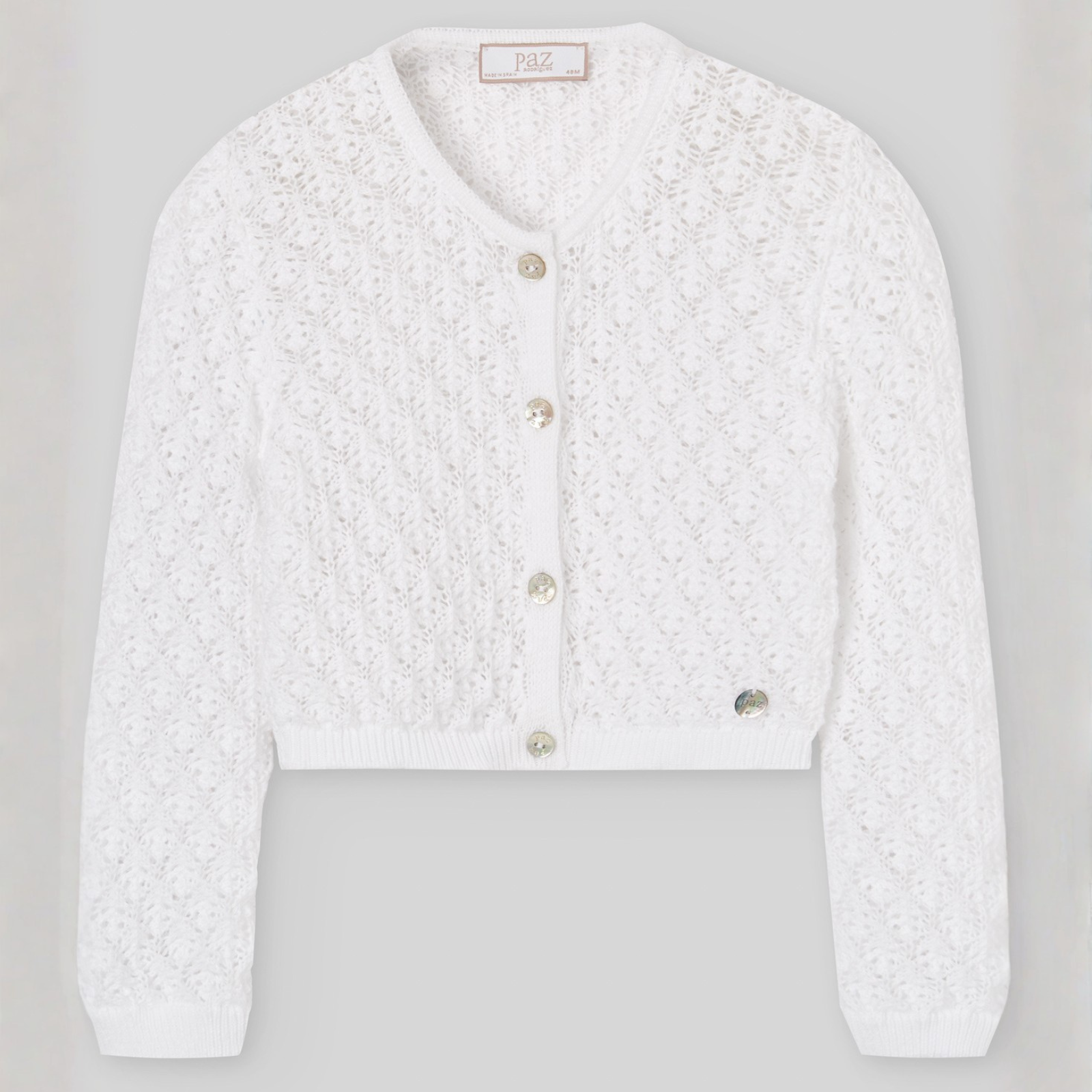 Bolero em malha branco da Paz Rodriguez "Anade"