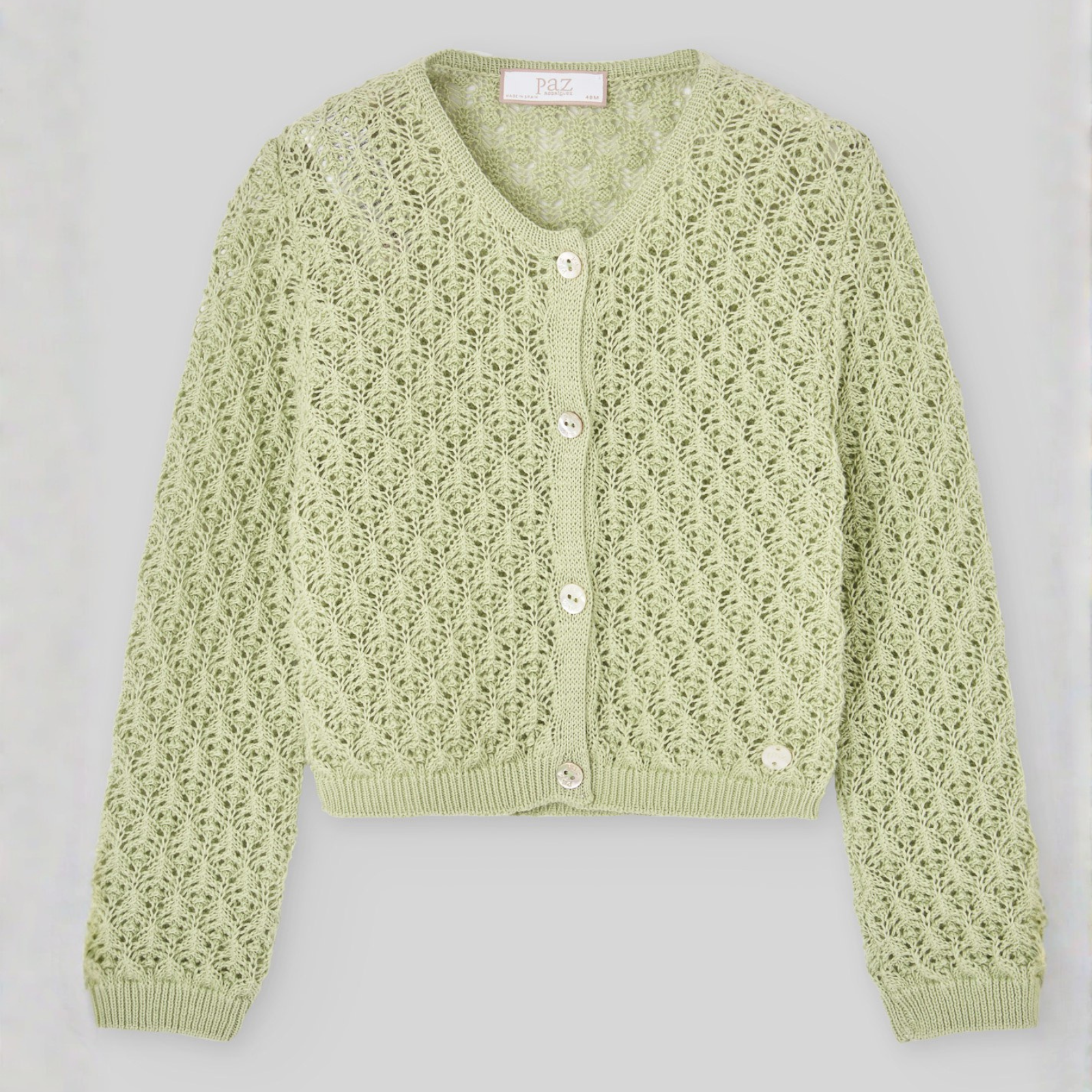 Bolero em malha verde da Paz Rodriguez "Frescura"