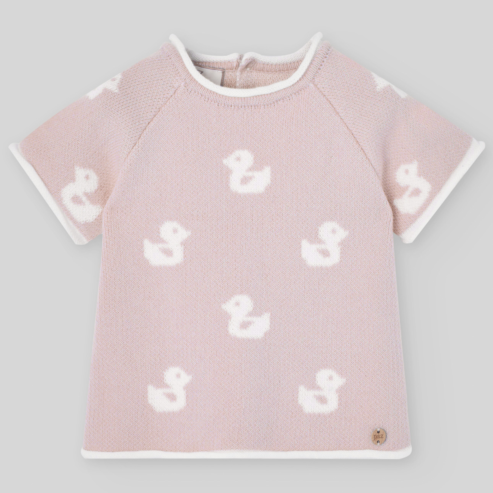 Conjunto malha rosa bebé menina da Paz Rodriguez "Cua Cua"