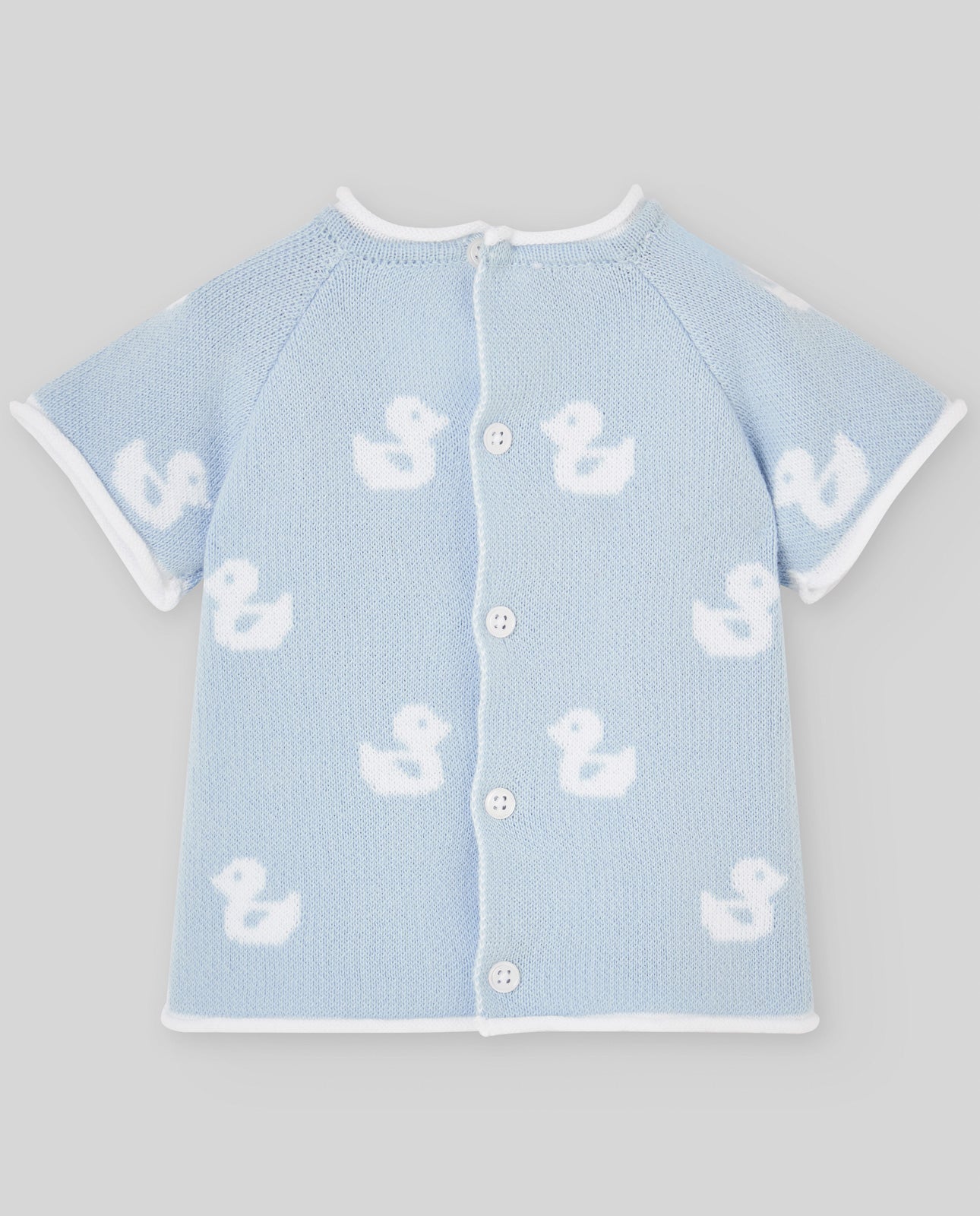 Conjunto malha azul bebé menino da Paz Rodriguez "Cua Cua"