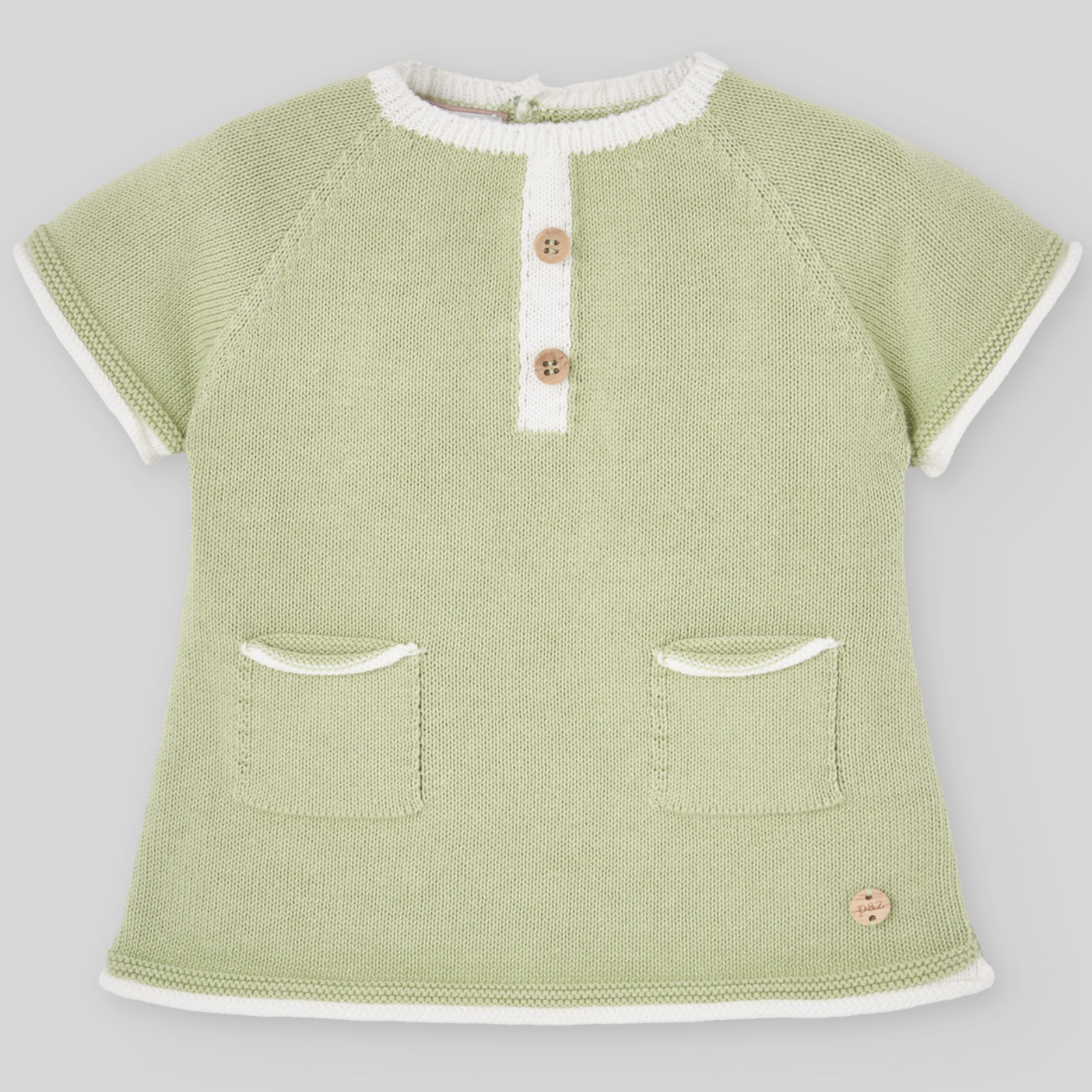 Conjunto camisola malha verde e calção branco da Paz Rodriguez "Frescura"